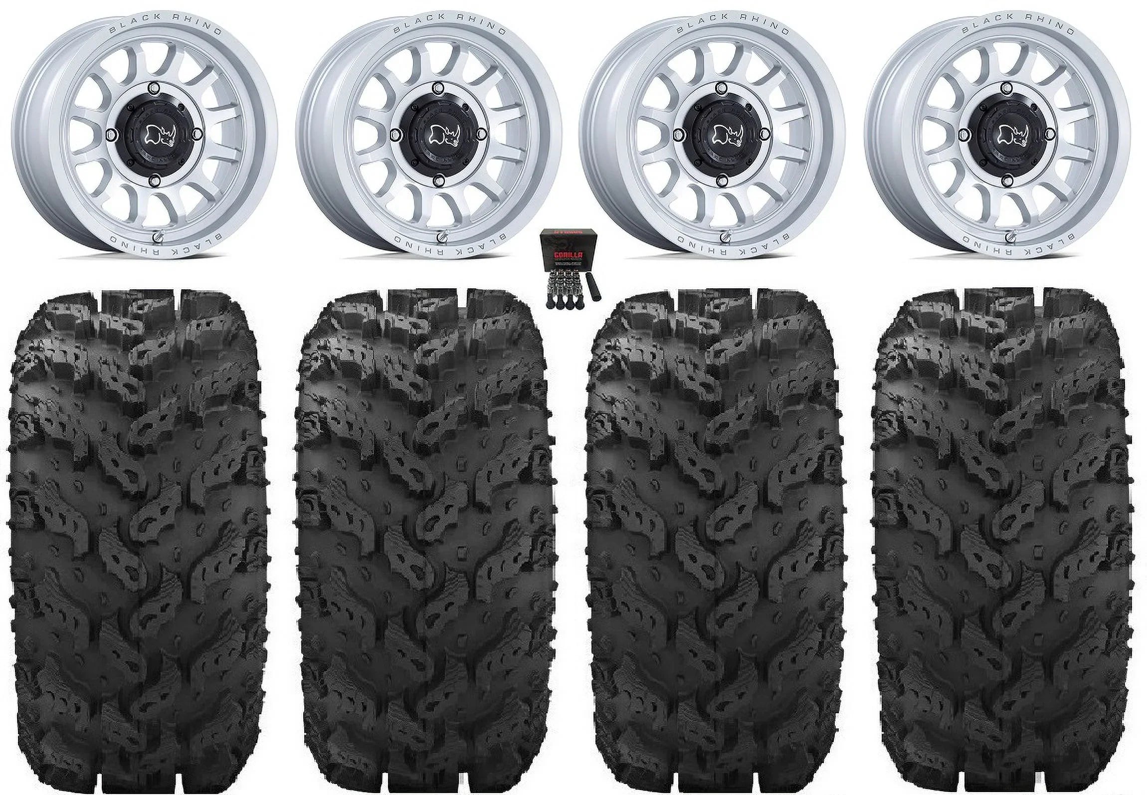 Rhino Si 14" 950 Tires Reptile YXZ1000R ZForce Yamaha Viking 1000 Wolverine Wheels 28" Black UForce Rapid CFMoto