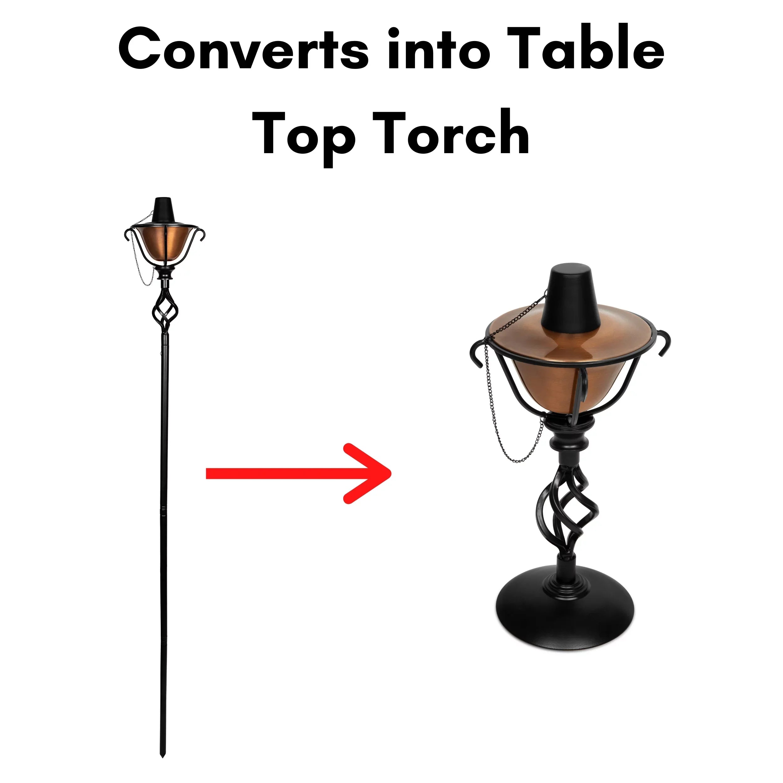 Wide Copper Stand Conical - Home 2-Pack - Torches exterior Tabletop BirdRock