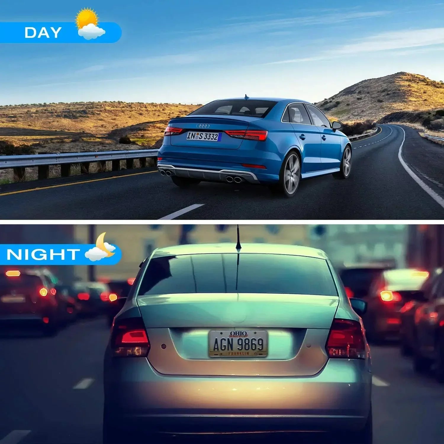 Dashcam View inch Rear Bileeko Backup Lens Dual IPS Full Monitor, Parking Car 10 Screen Mirror Camera, Touch Recording Loop