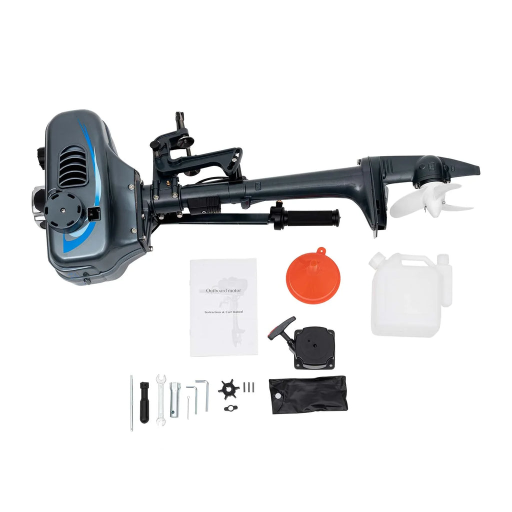WUZSTAR 2 System Cooling Engine Outboard liquid 3.5HP Motor Boat Stroke W/CDI Fishing