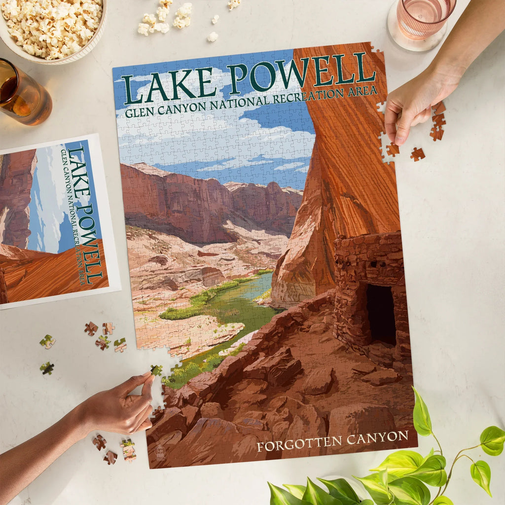 Lantern Lake 1000 Canyon Press Piece Forgotten Powell, Jigsaw Puzzle,