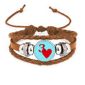 Heart Bracelet Jewelry Leather Wristband 3 Jupiter Love Ornament Poker