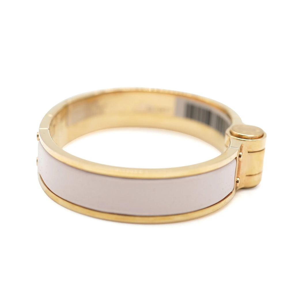 Uni Hinged Narrow Charniere Candeur Bracelet In Pre-Owned Rose Hermes