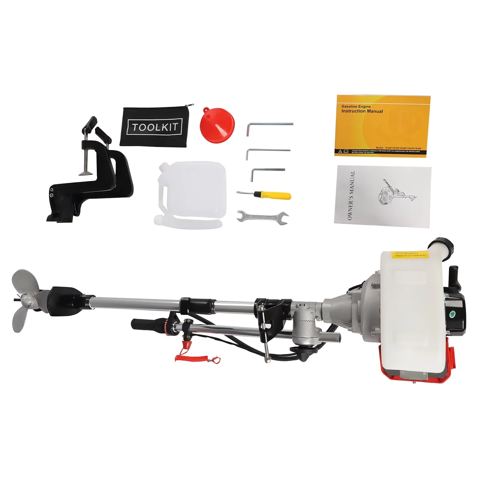 2 Boats 2.3HP Air Fishing Yachts Cooling YIYIBYUS Motor Marine Outboard with Stroke Engine System for Boat Inflatable