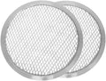 Rim- 2 for Restaurants Pizza & Screen Screen Seamless Round 14” Pan of Home Kitchen Round Pizza Baking Tray Tray Set Pizzeria TrueCraftware- Pizza Bakeware Aluminum Baking