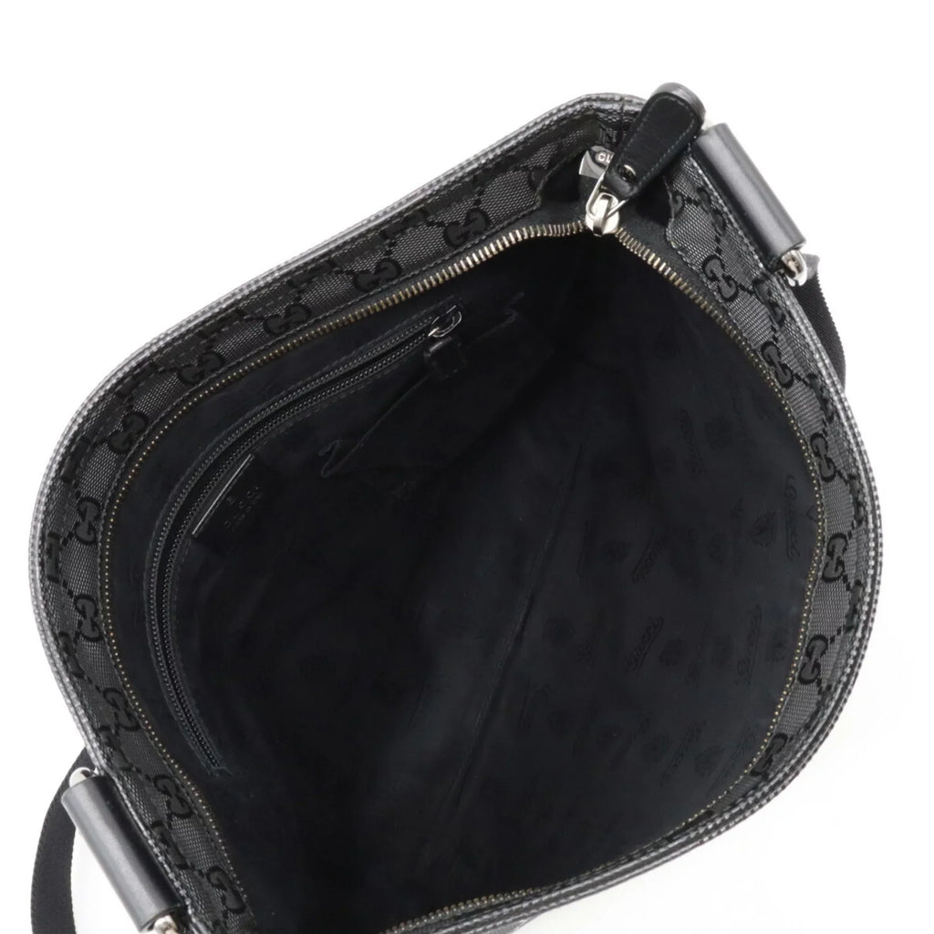 (Good) Pre-Owned Black Imprime Shoulder Bag Crossbody Leather PVC GG 201446
