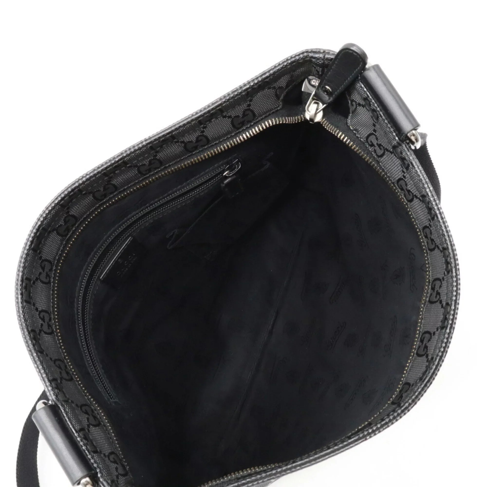 (Good) Pre-Owned Black Imprime Shoulder Bag Crossbody Leather PVC GG 201446