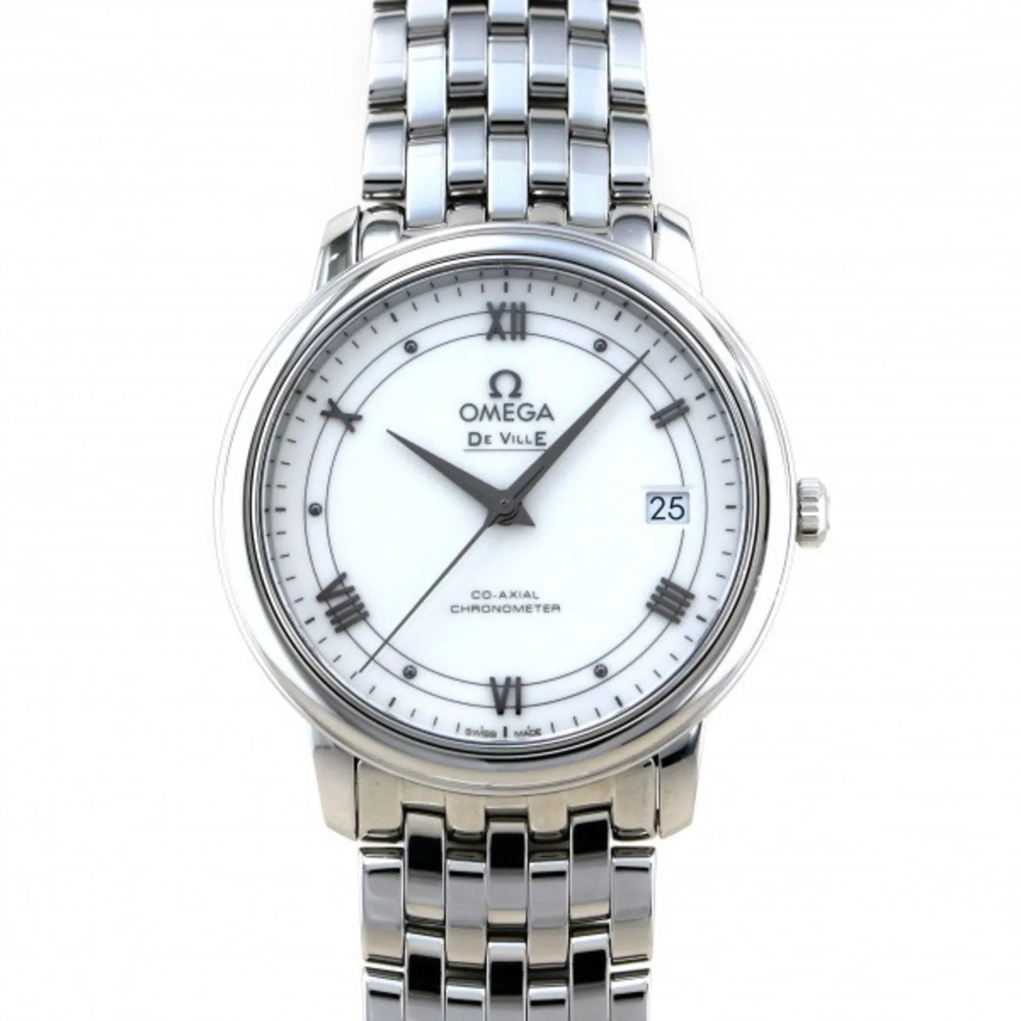 Watch Co-Axial Silver OMEGA Dial (Good) Chronometer Ville Women's Omega 424.10.37.20.04.001 De Pre-Owned