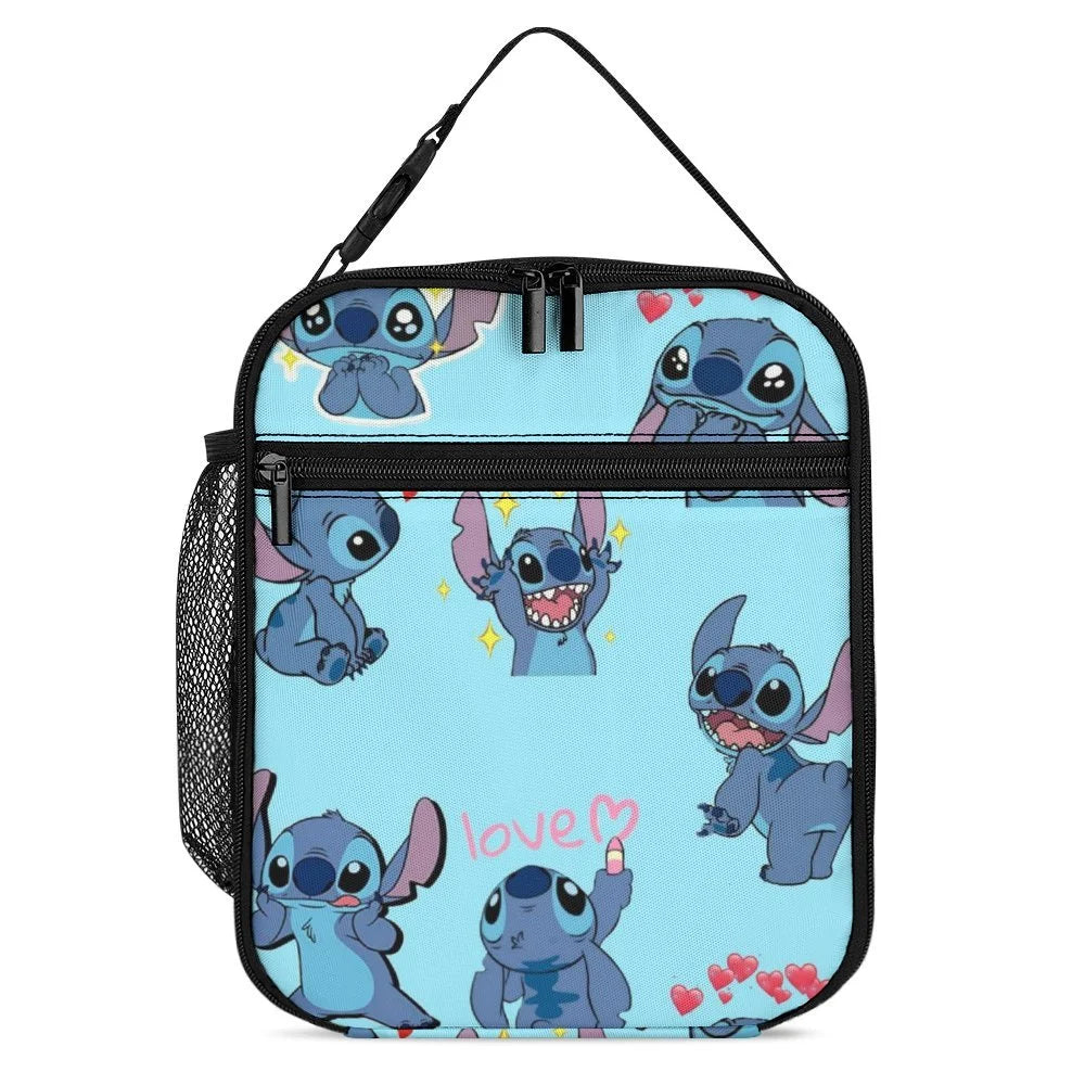 Stitch Pattern Adult Insulated Lunch Cooler Boys Handbag Kids Girls Office Bag Portable Tote Bag Lilo Bento For Thermal School