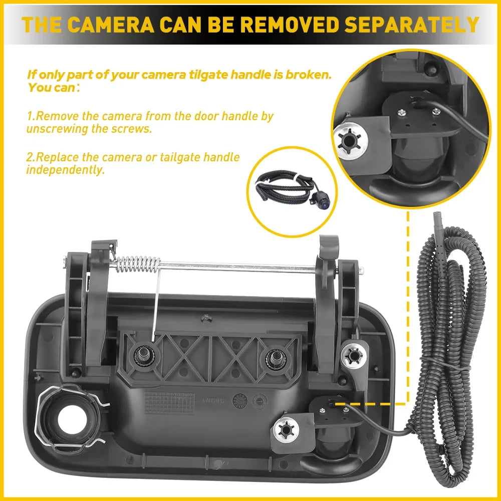 Camera Fits with Backup F550 2004-2014 F250 Handle F150 Tailgate F350 View 2008-2014 Rear For Camera F450