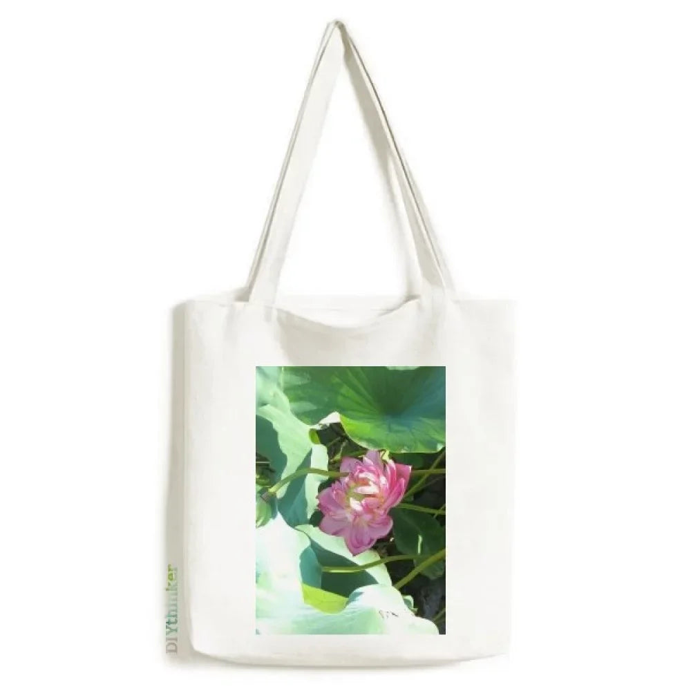 Bag Summer Shopping Lotus Satchel Casual Lake Pool Tote Canvas Handbag