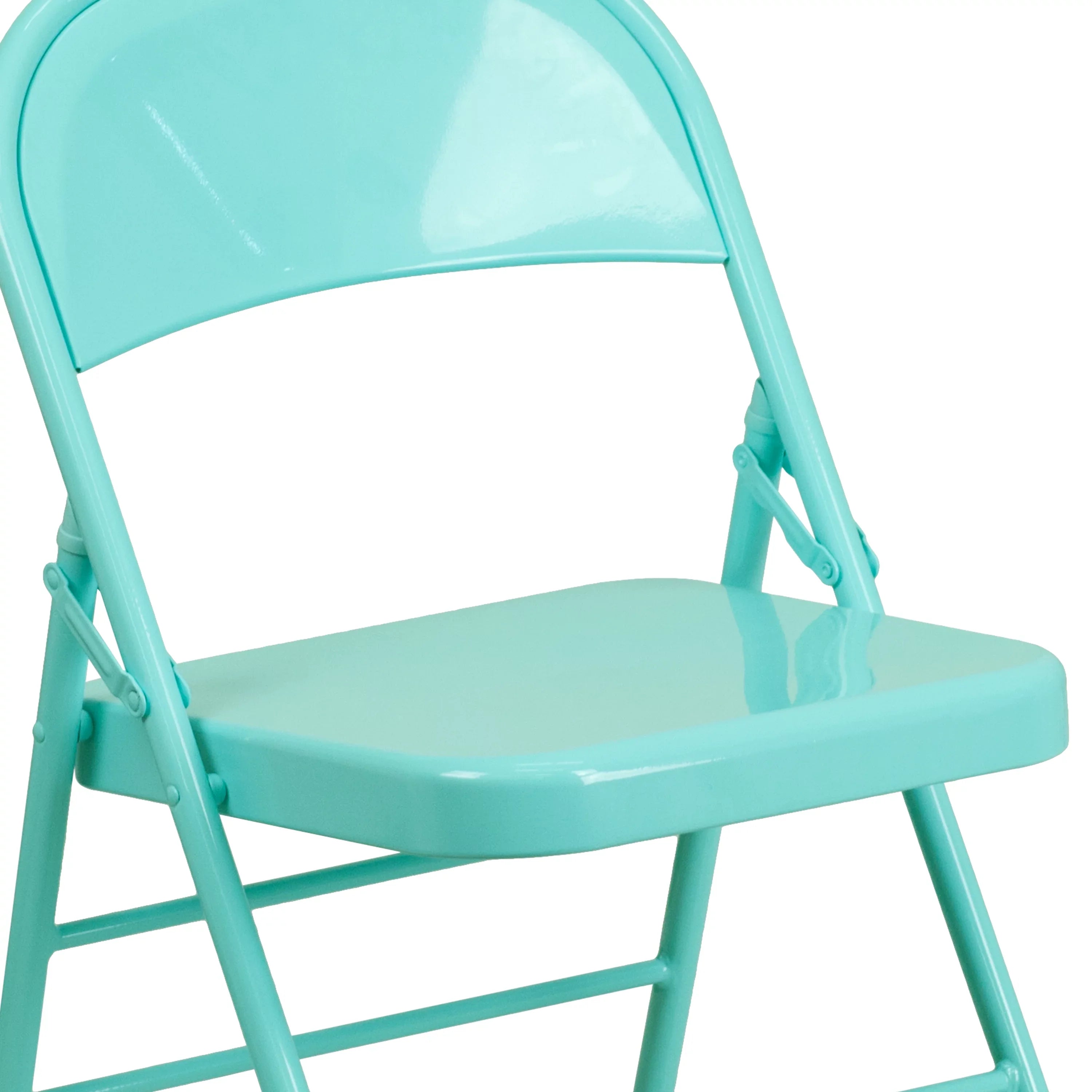& Folding Chair Hinged HERCULES Series Teal Flash Furniture COLORBURST Metal Braced Tantalizing Triple Double