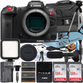 '+ Memory + Accessory Card ZeeTech Canon 128GB Camera (Body) 2 Case C Mirrorless with R5 Cinema Bundle EOS SanDisk Pack