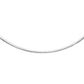 Sterling Omega Round JewelStop Necklace Clasp Classic Rhodium 18" Claw w/Lobster Silver mm 4