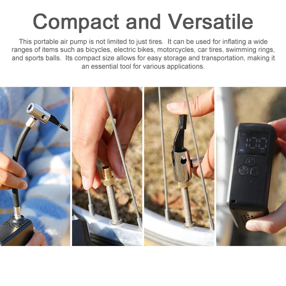Pump Electric Detecting High and Inflator Electric Bicycles Tire Tire Tomshine Pressure with for Pressure Bicycles