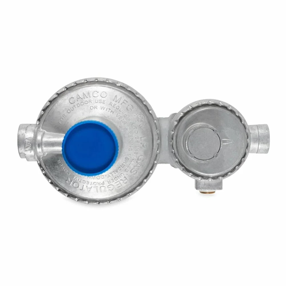 Regulator 2-Stage RV Propane Camco - Silver (59313) Vertical