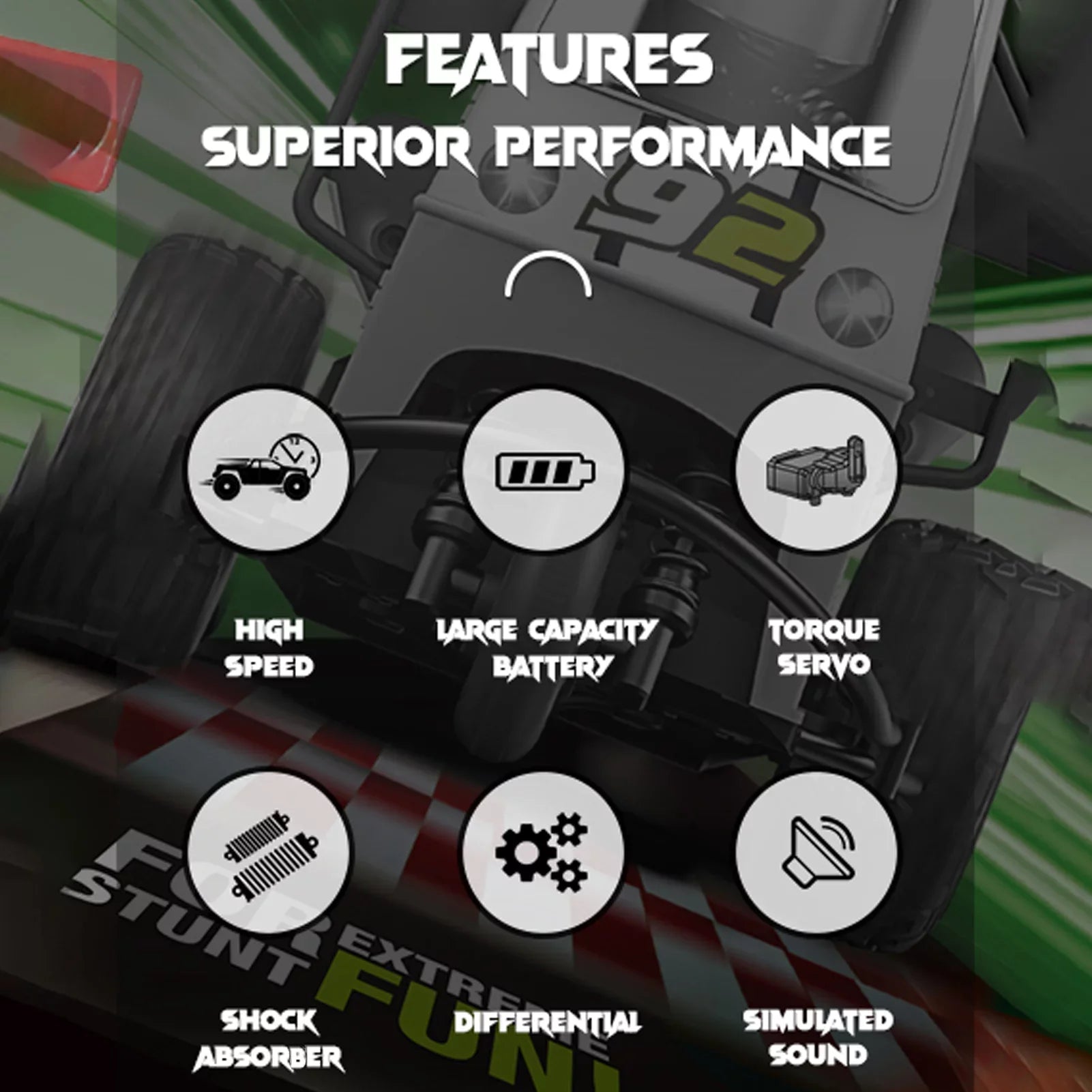 Control Toy, Function, with Model Remote Thrilling Action Light Pinnaco Racing High Motorcycle for Speed Spray