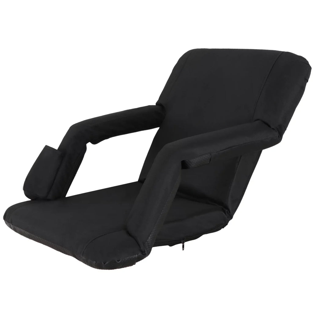 6 Reclining Chair Positions, Black Bleachers Stadium ZENY Cushion W/Padded Seat Reclining -