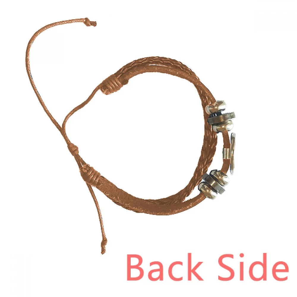 Wristband Pattern Jewelry Leather Ornament Park Colourful Amusement Facilities Bracelet