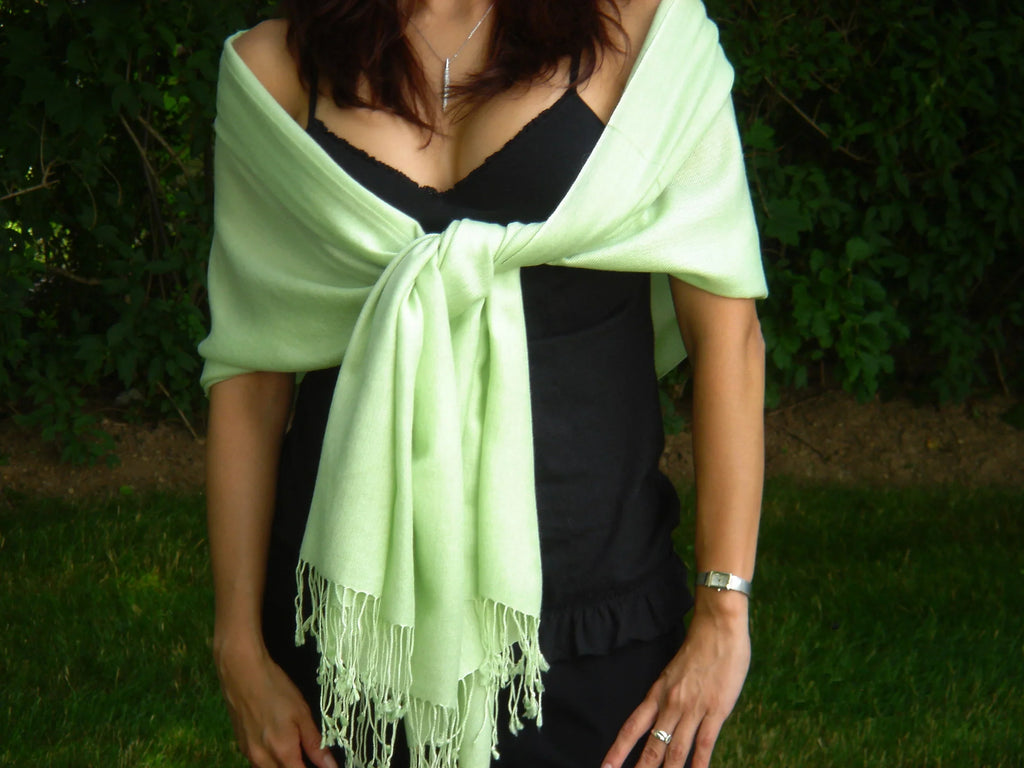 Scarf/Pashmina Green) Scarf/Wool/Silk Scarf/Scarves/Shawl/Shawls/Stole/Wrap/Pashmina (Mint Shawl/Cashmere/Cashmere