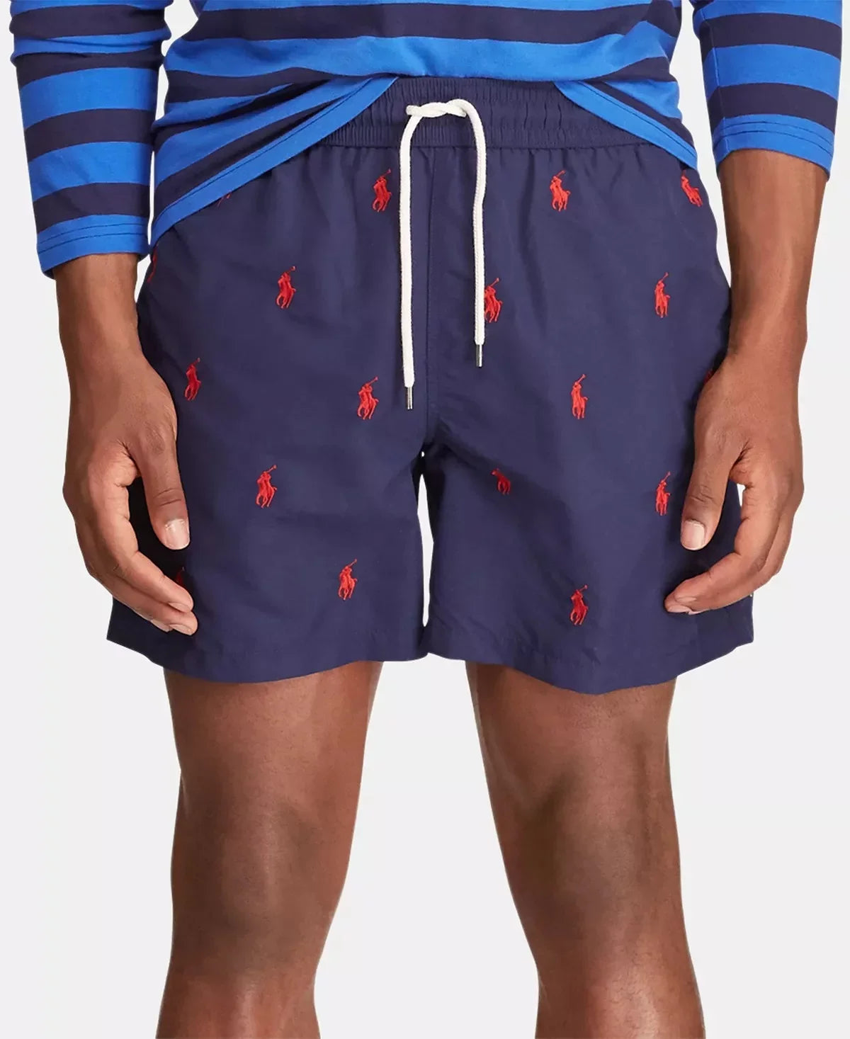 & NAVY US Lauren Ralph Traveler 3XLT Big Tall Big Tall Men's Swim Trunks, Polo