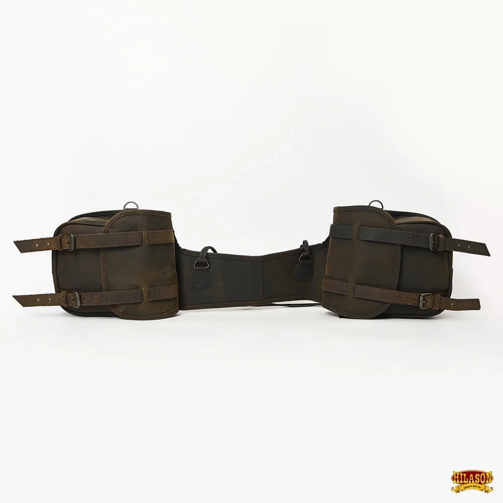Leather Dark Soft 19HS Hilason Bag Saddle Brown Horse