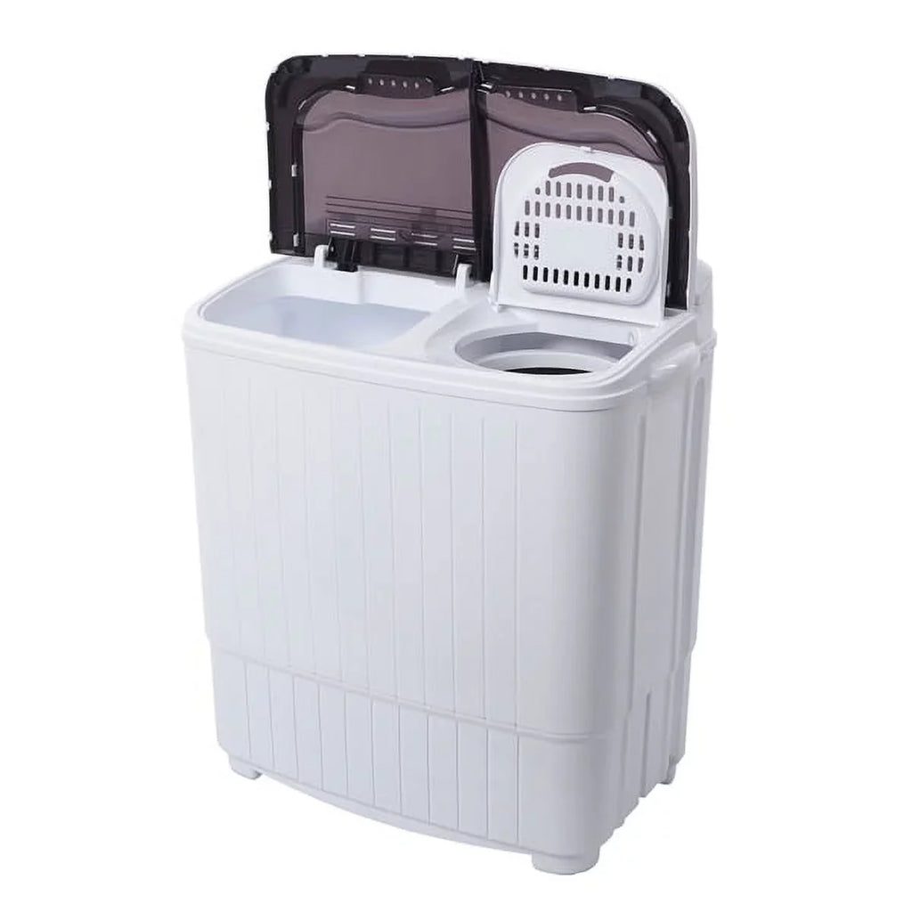 with 6.6lbs Washing SYTHERS Dorms Tub Machine 7.7lbs Spinner, Apartments Mini Pump, for Machine Washer 14.3lbs, Semi-Automatic Drain Combo Twin Washer with
