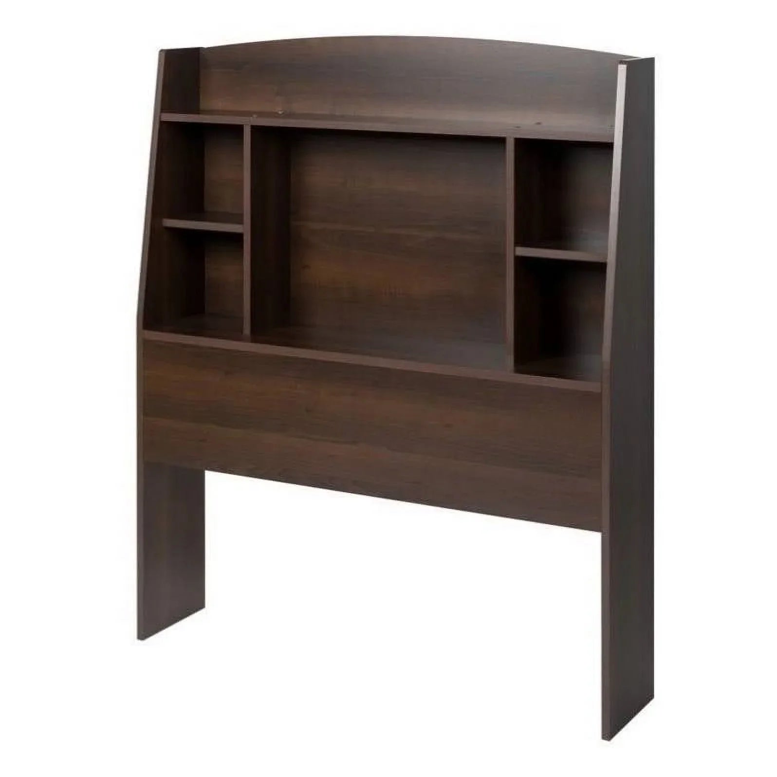 Headboard Twin Storage Espresso Wood in Bookcase dimension Finish