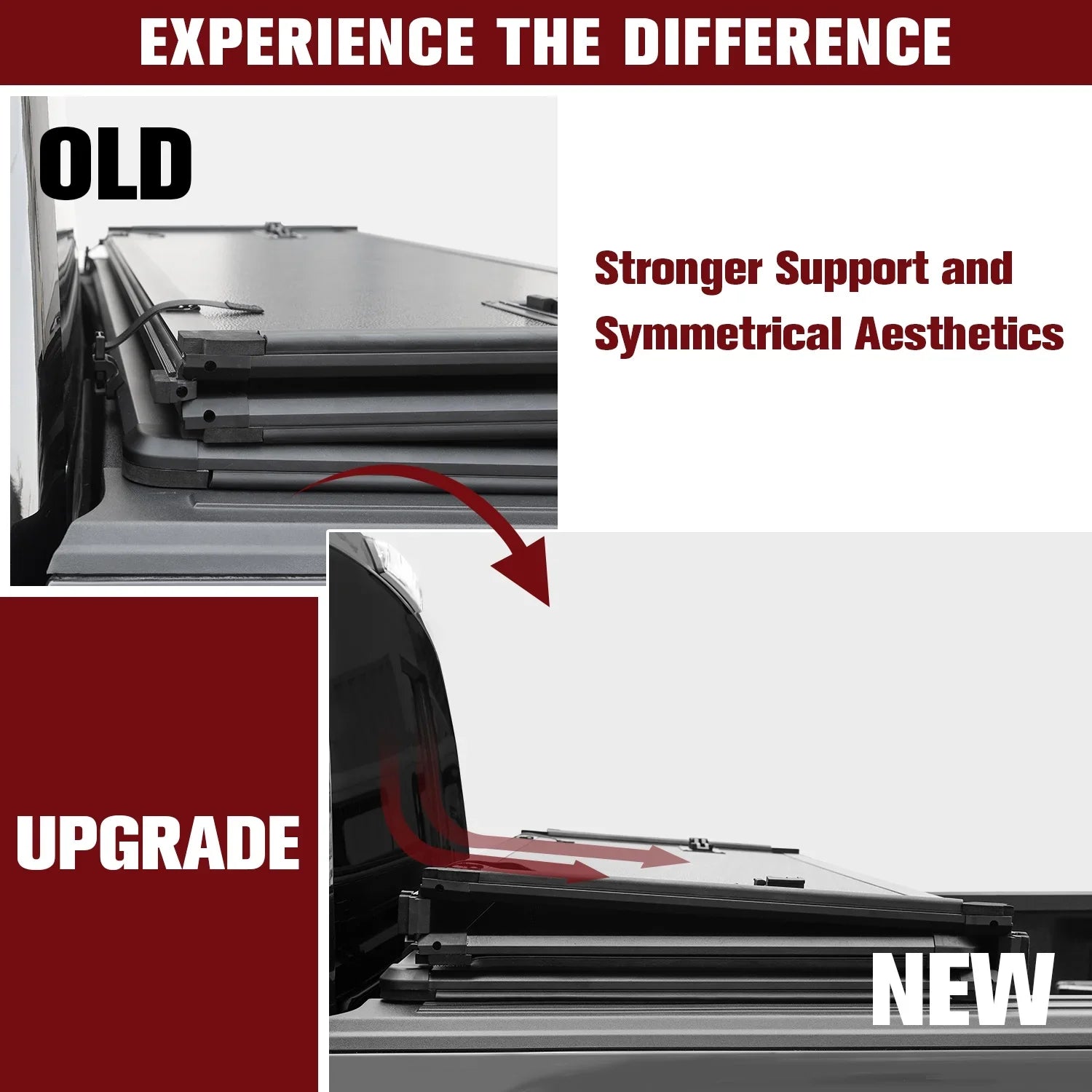 1500 Hard Kikito Professional Rambox Bed Bed | for 2019-2024 (76.3in) Deckrail System Cover 3500 6.4ft | FRP Tonneau Ram 2500 & Truck Tri-Fold