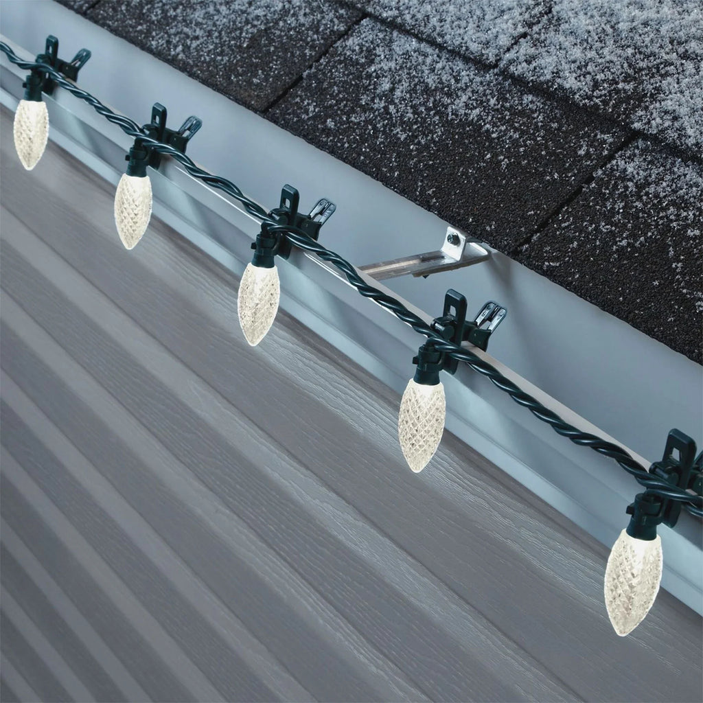 Clip 100 String Lights Warm Bulbs LED Christmas Quick (3 NOMA Pack) C9