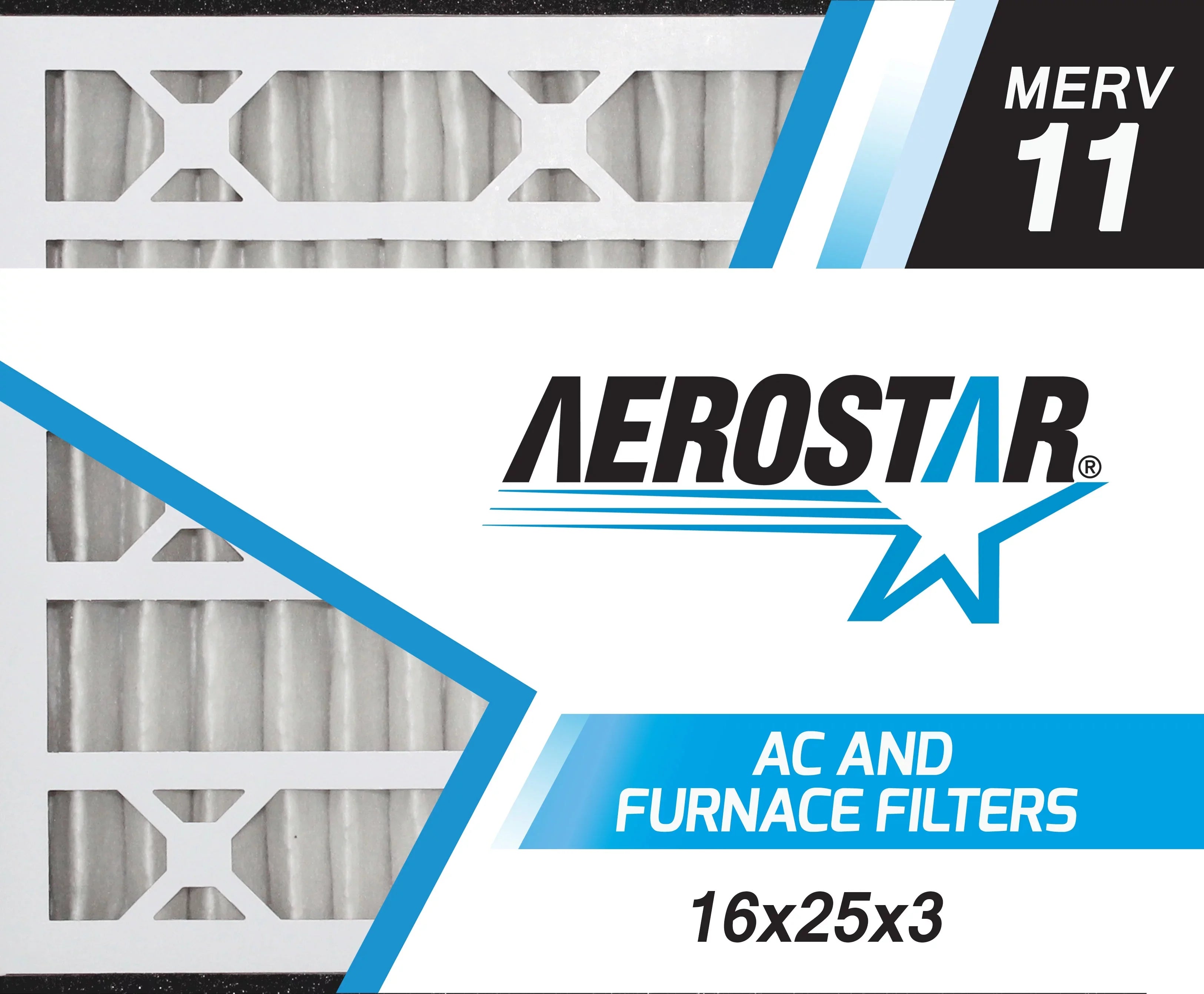 Box by 11, Replacement 16x25x3 Filters Air Trion of 3 Furnace - Air bear Aerostar Merv