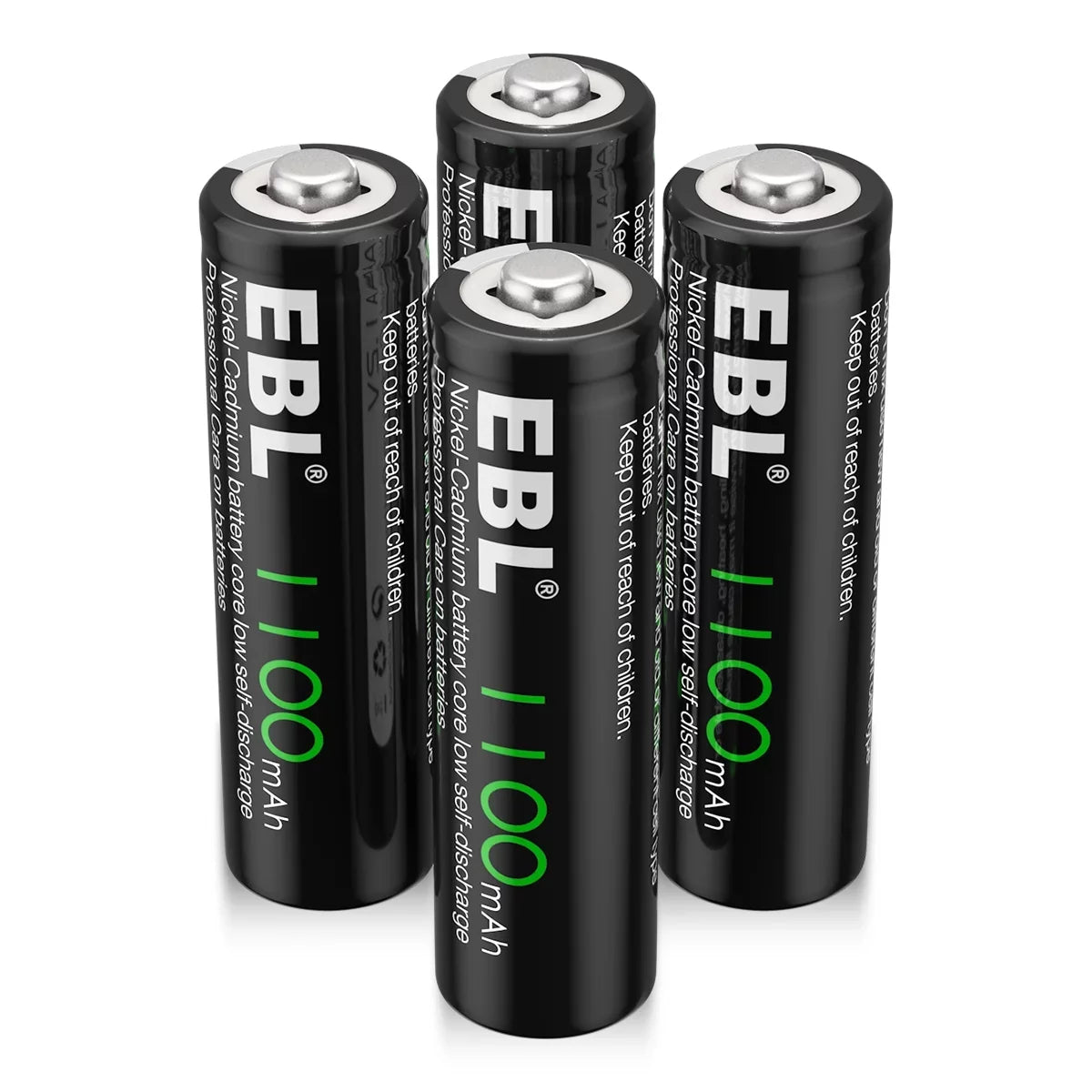Rechargeable Solar Batteries AA 160-PCS Lights 1.2V 1100mAh NiCd Ni-Cd EBL