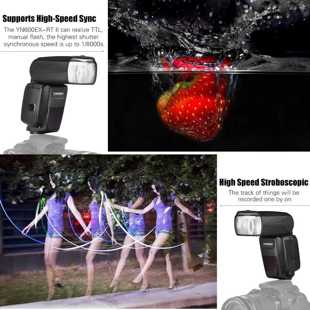 II Wireless 600EX-RT GN60 TTL YN600EX-RT Zooming 1/8000s HSS Auto/ EX Creative Master Camera Support YONGNUO 2.4G Professional YN6000 Canon Speedlite II Flash for RT Manual as