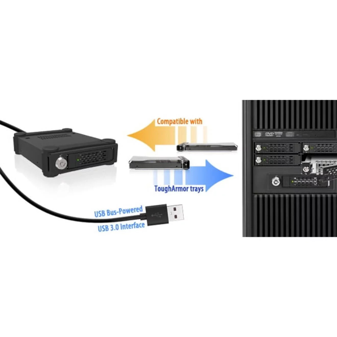 HDD Backplane 1 ICY 8x2.5 Hot x bay MiniSAS 5.25 HD RD in SSD Swap MB998IP-B