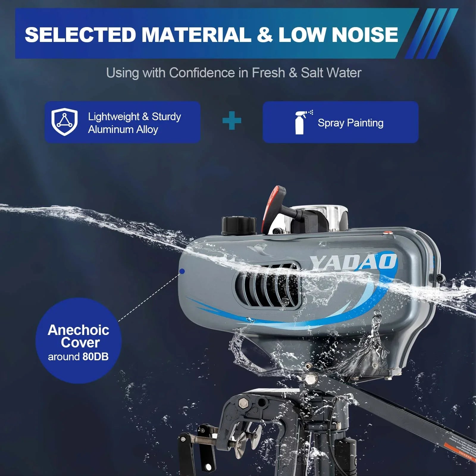 WUZSTAR 2 System Cooling Engine Outboard liquid 3.5HP Motor Boat Stroke W/CDI Fishing