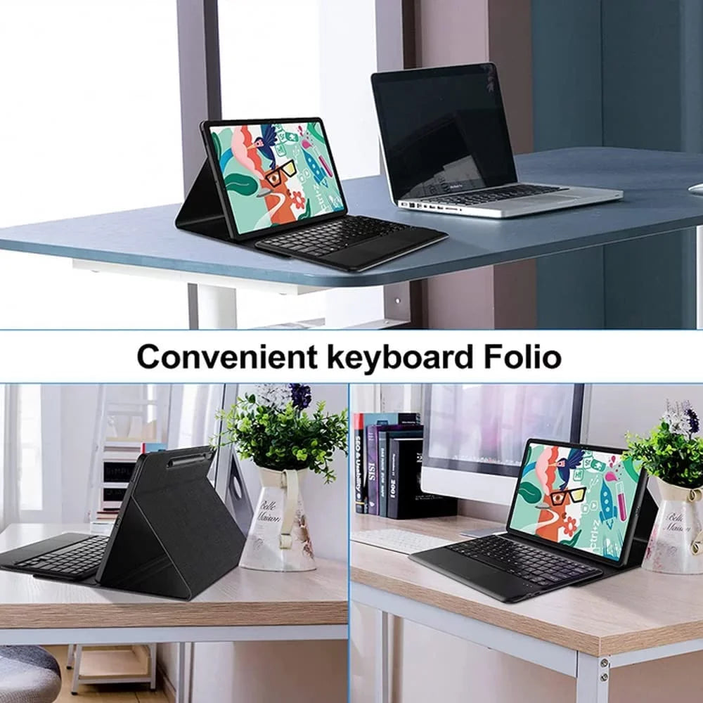 Gen Generation Keyboard 2 Cover Pro P11 Case Lenovo forTab Detachable P11 for (TB132FU), inch, Pad / Stand Magnetically Leather TouchPad Tab Black 2022 Case Pro 2nd 11.2 with Keyboard Pro Lenovo