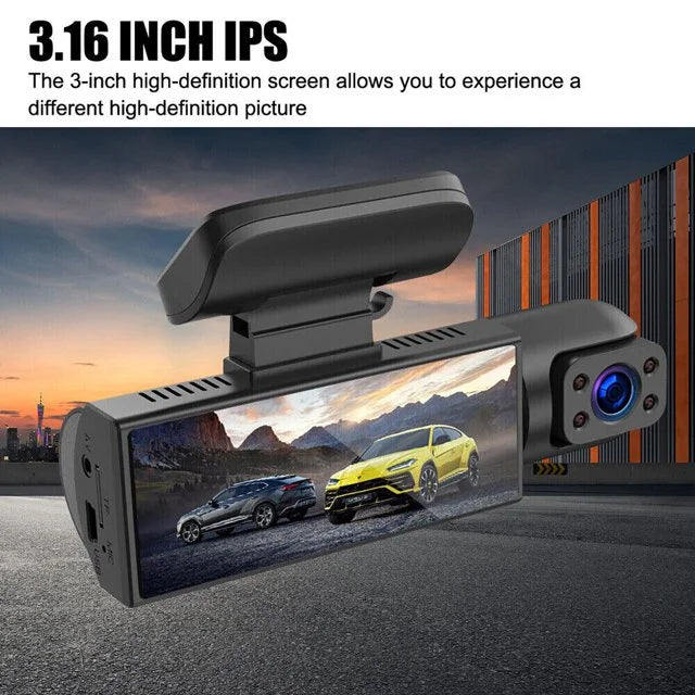 Camera Car HD Dual Dash Video or Vision Xhy Motion Lens 1080P Recorder G-Sensor, DVR Night Cam Driving Front Detection Inside