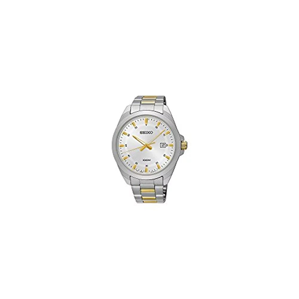 Dial Silver Date Seiko Men's Stainless Steel with Watch