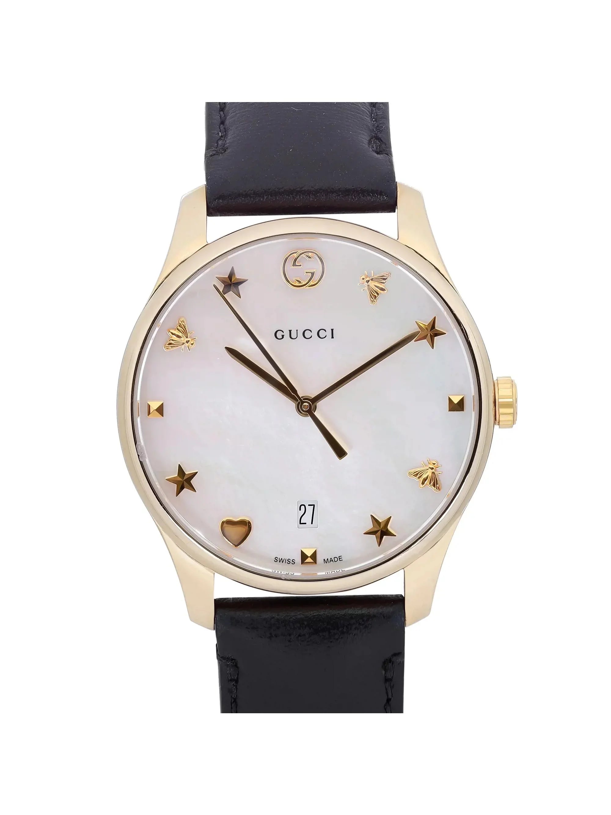 36mm YA1264044 Ladies Quartz G-Timeless MOP Watch Dial Steel