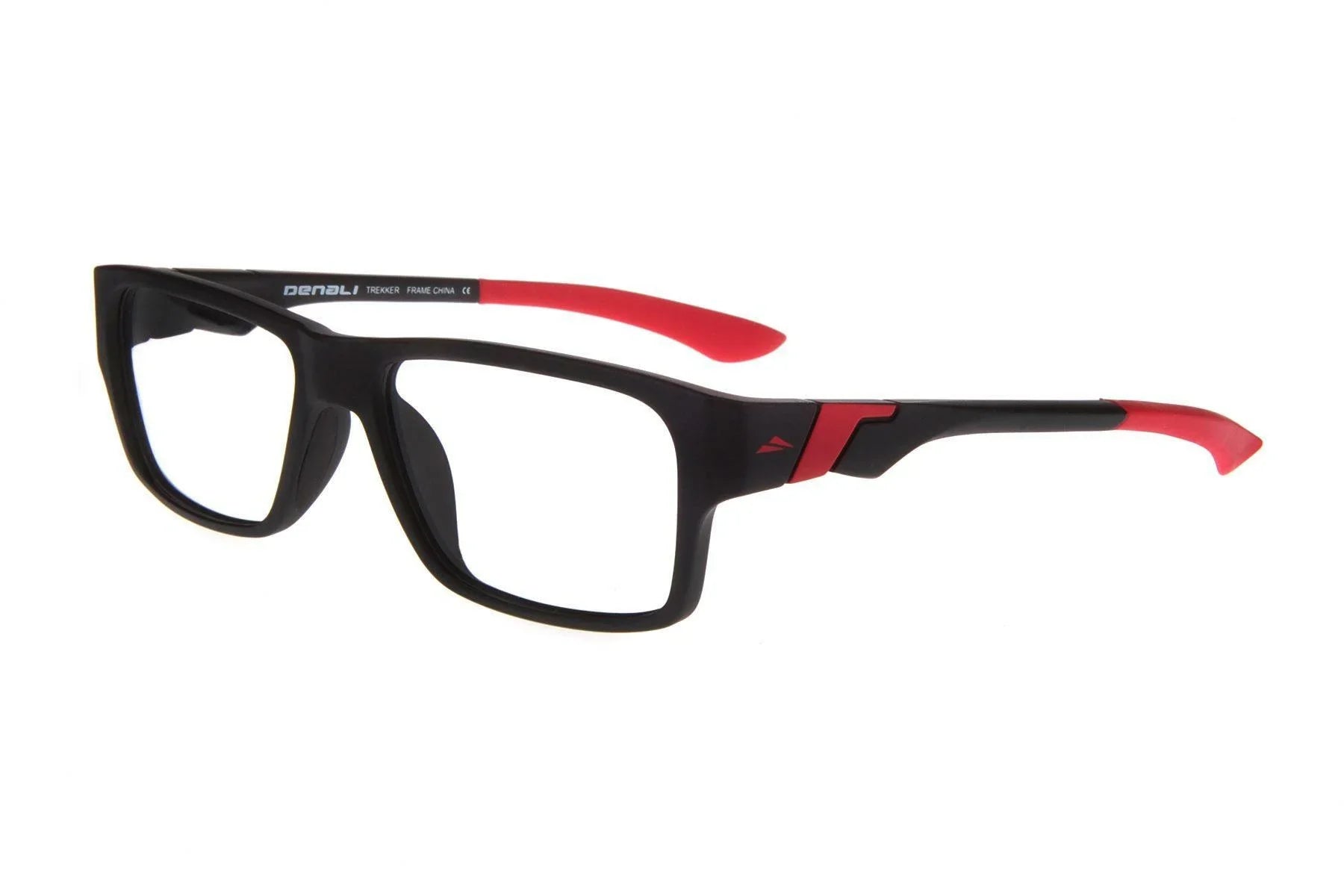 & DENALI Eyeglasses Matte Black Red Eyewear TREKKER 54/17/145 NEW