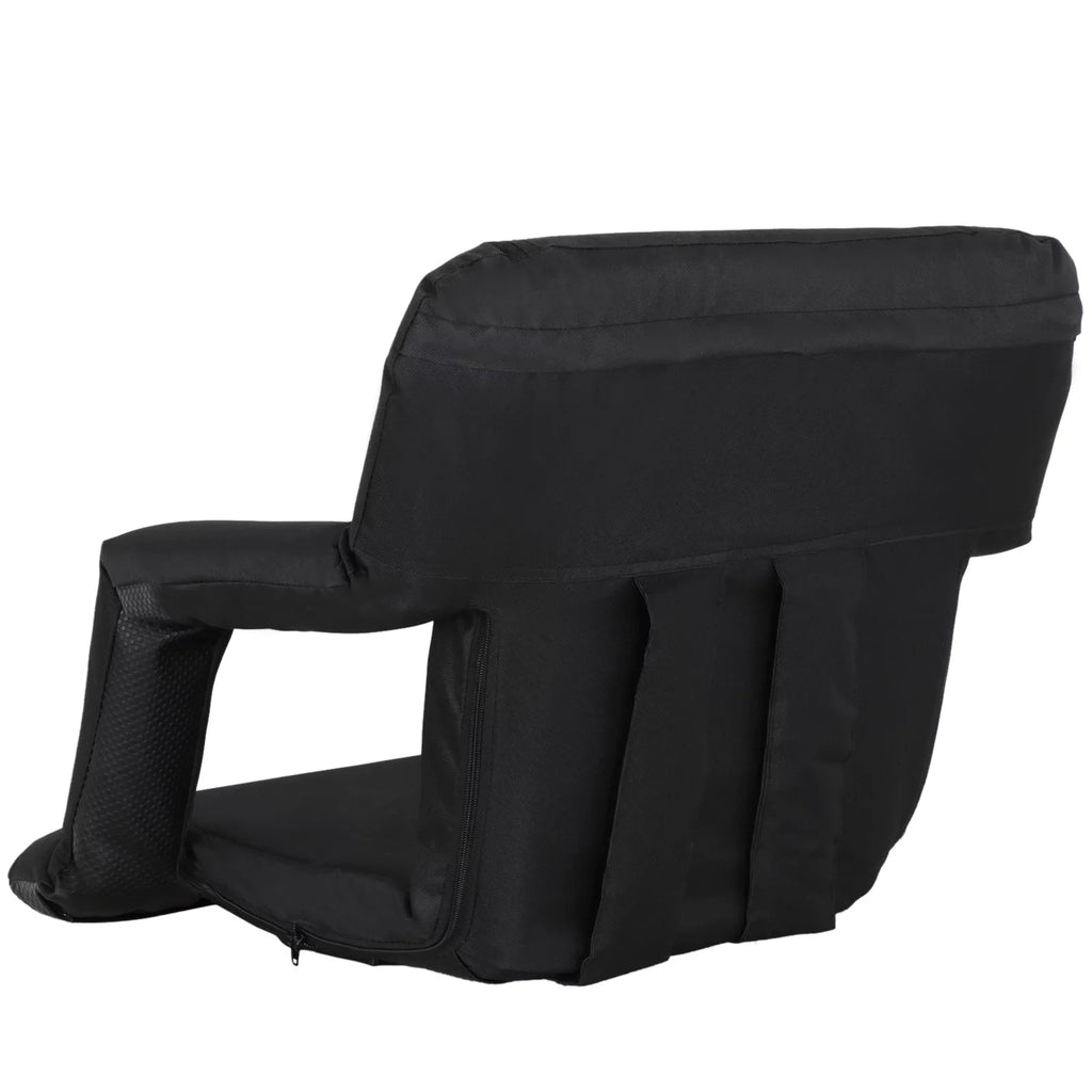 6 Reclining Chair Positions, Black Bleachers Stadium ZENY Cushion W/Padded Seat Reclining -
