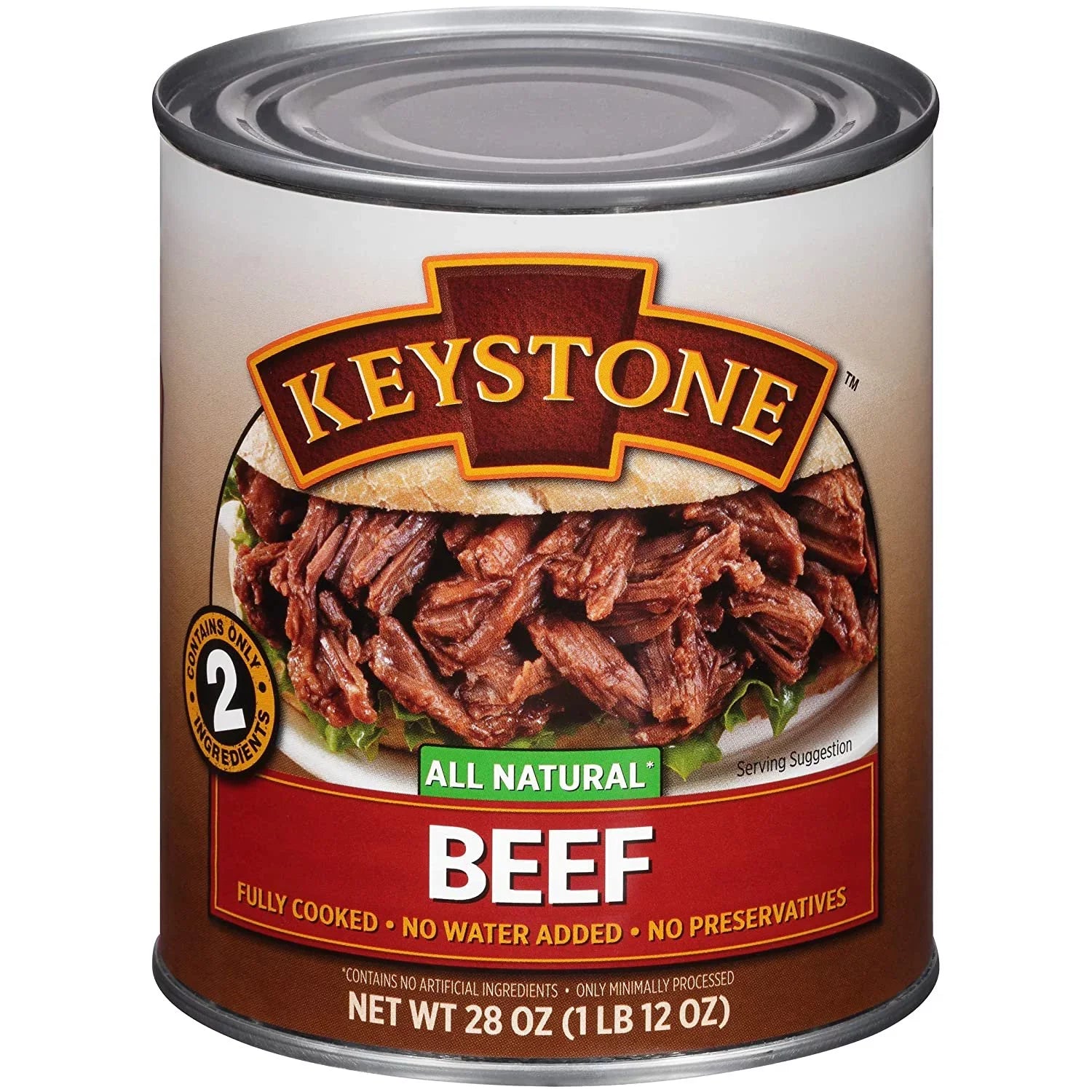 Long Cans Keystone Food Life Meats 28 Natural Canned Shelf Ounce ✅ Camping Beef All Emergency ✅ (6 Pack)