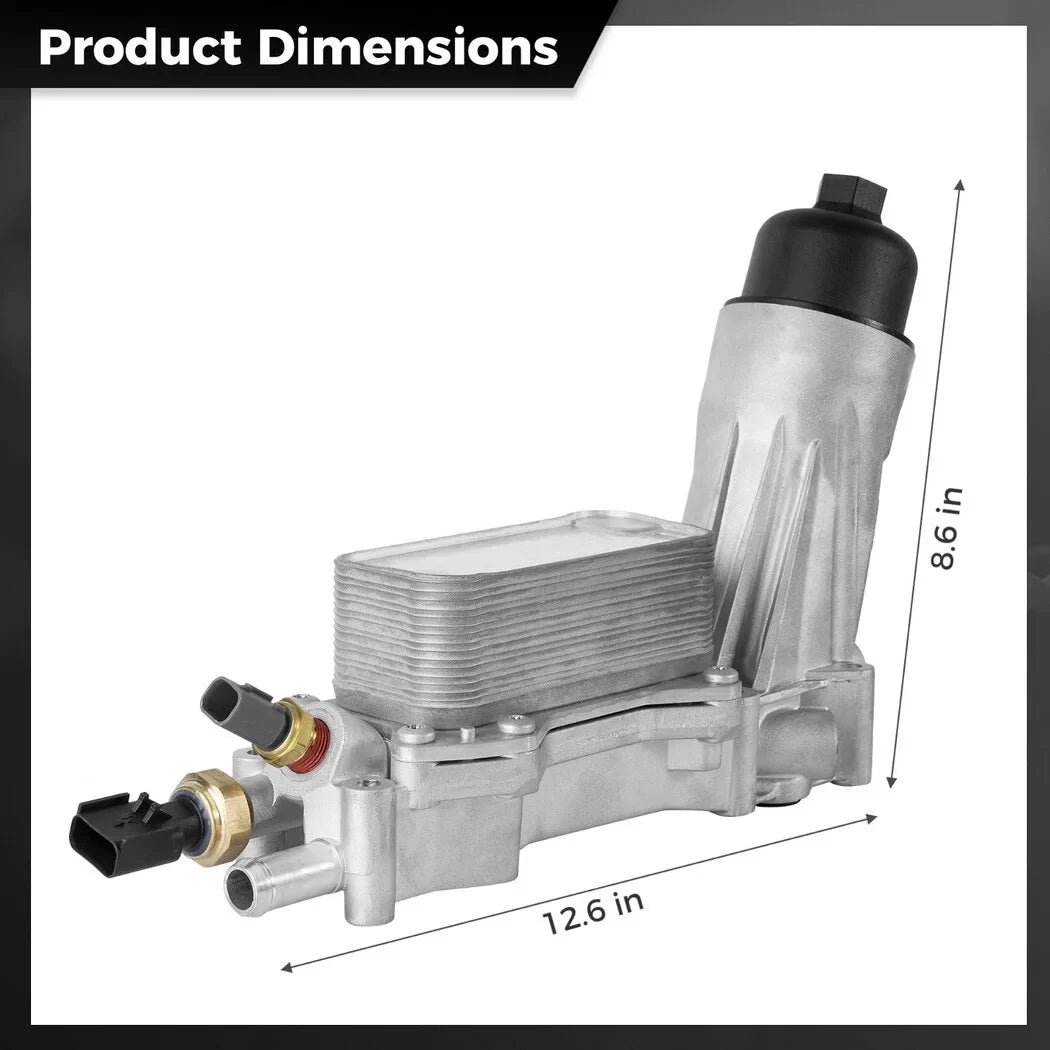 Filter Vehicle with Upgraded Gaskets, Aluminum Oil Cooler 68105583AF Assembly 926-959 Dodge 11- Chrysler, Oil Engine Kit 16 Compatible 68105583AE Jeep Housing with Sensors and