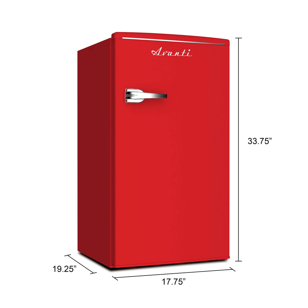 Seafoam Avanti Series 3.1 Retro Refrigerator, ft., Compact cu. Green Mini-Fridge, in (RMRS31X7G-IS)