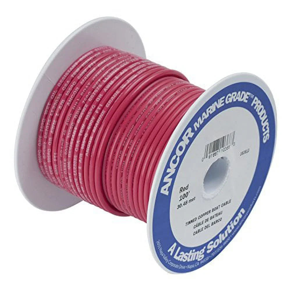 Primary Ancor 6 Wire Feet, Grade 25 (Red, Awg) Marine Battery Cable And