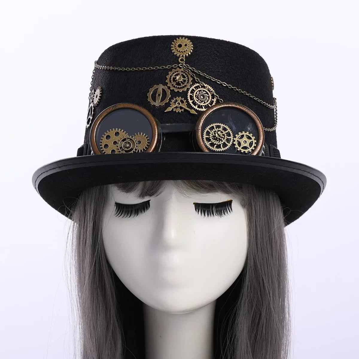 Steampunk Hallo Gothic Top GRACEART Unisex Punk Hats Goggle with Hat