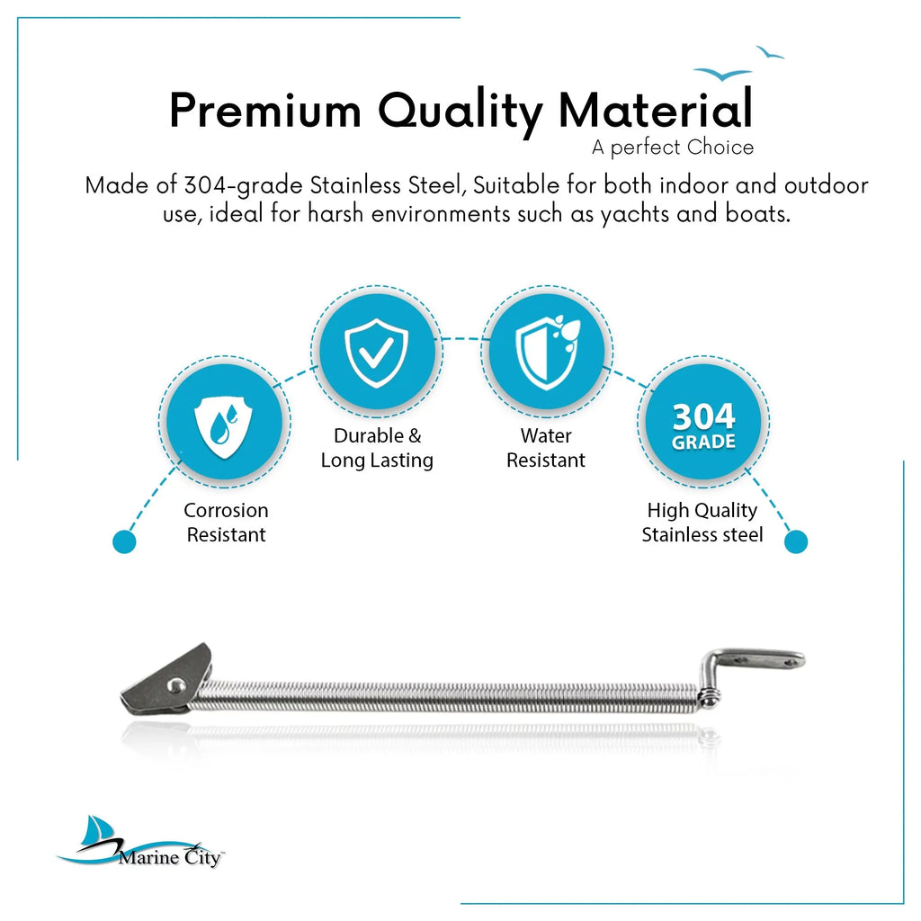 or U-Bolt with Length: inches 8-1/4 City 8-1/4 Hatch Spring L-Shape Stainless-Steel Marine and inches 10-1/4 inches Adjuster Plate