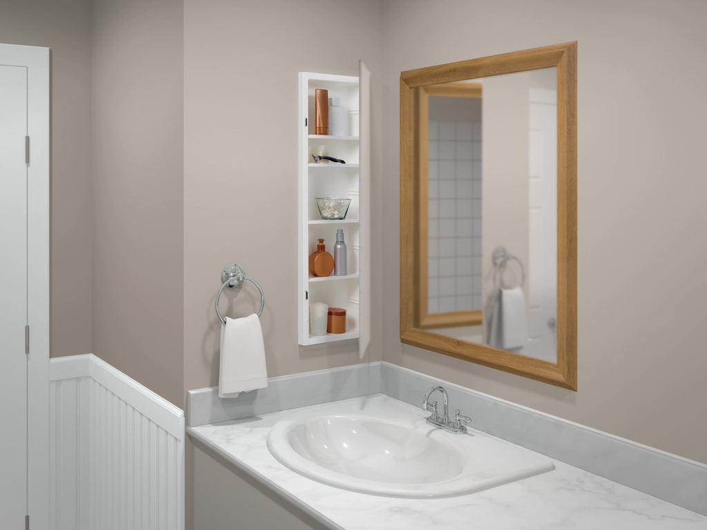 Recess-Mount Frameless American 12 36 x Mirror Medicine in., Rectangle, Reversible Pride Cabinet,