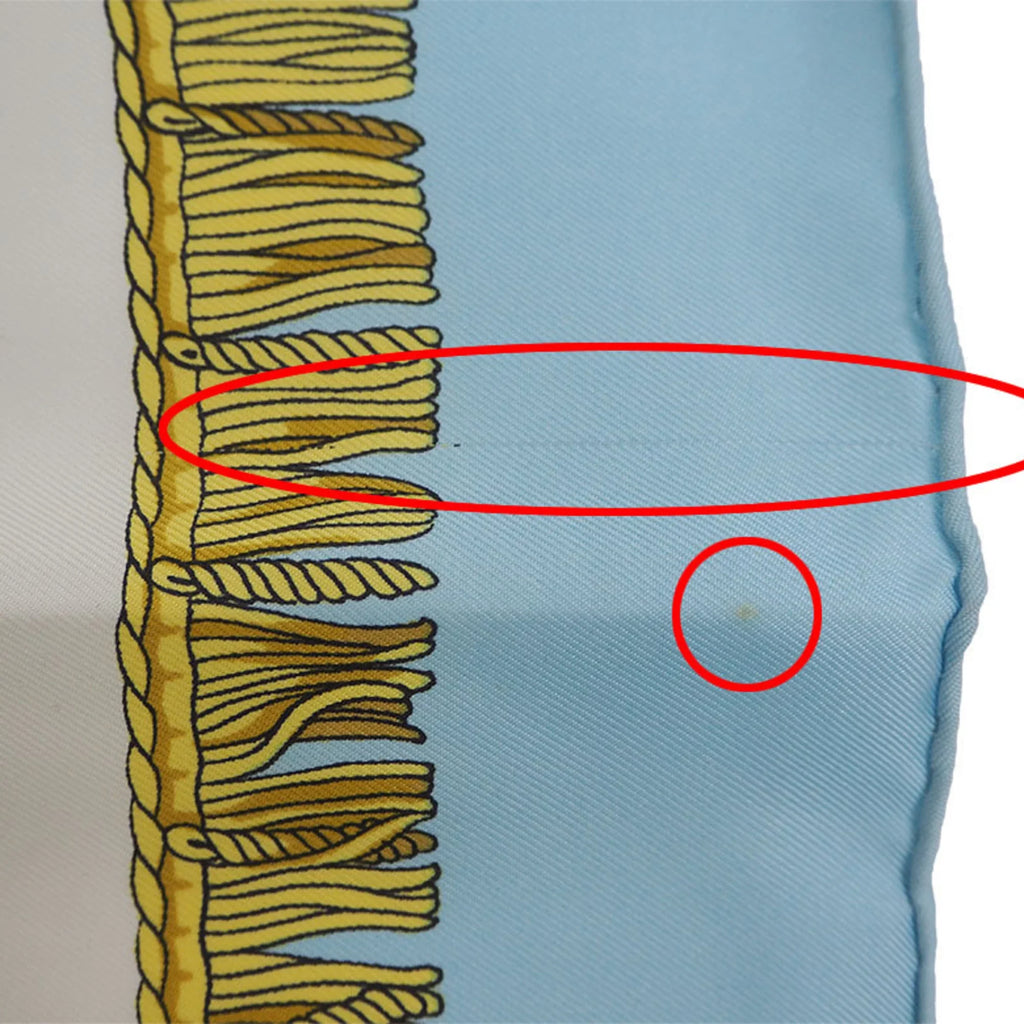 New) Light Blue (Like Hermes Silk Scarf Pre-Owned