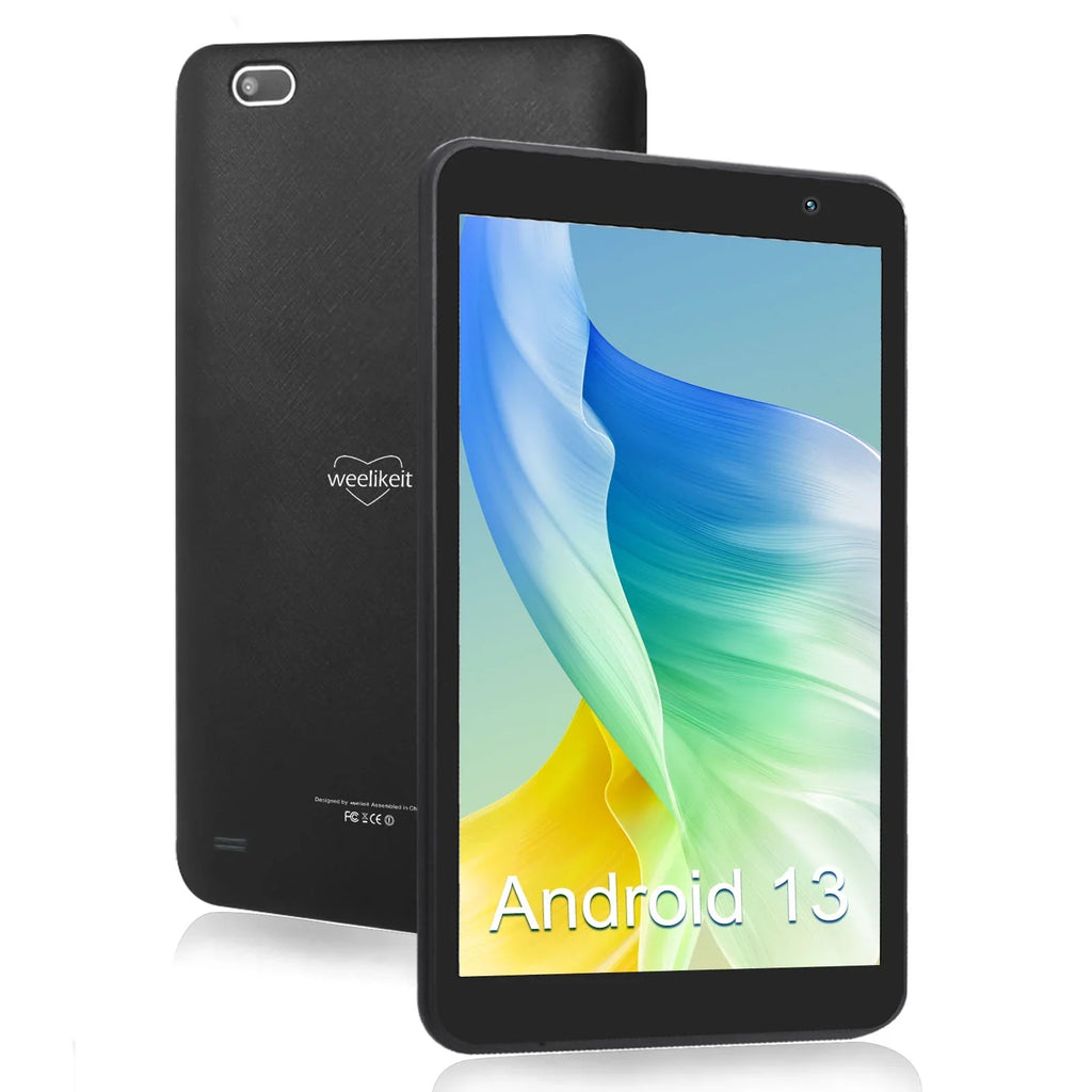 WiFi, Tablets Camera, IPS Processor 1280x800 inch with Quad-Core Tablet 4(3+1)GB Tablet 8 Bluetooth5.0(Black) 32GB Display, PC 13 RAM Dual weelikeit with Android ROM,